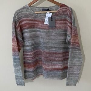 Elsamanda Italy Wool Alpaca Mohair Striped Knit Sweater Women's Medium NWT